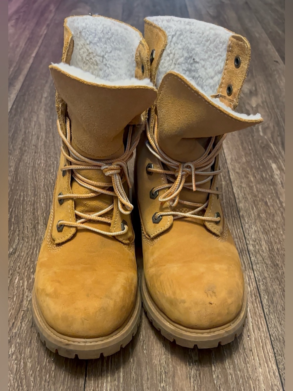 Timberland Women's EK Teddy Fleece Fold-Down Boots